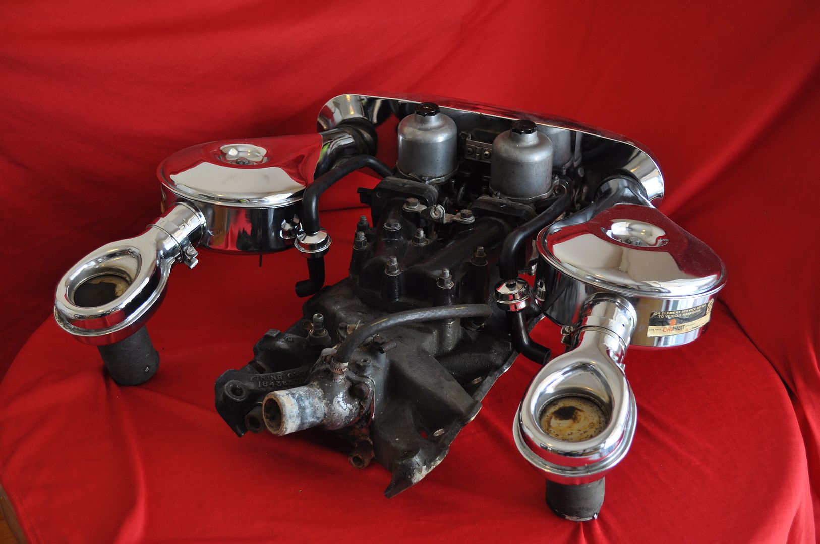 MGB GT V8 Carbs Inlet & Chrome Air Filters MGBV8 Rover